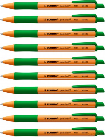 Scatola 10 Pz - Stabilo Pointball Verde