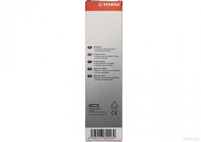 Scatola 12 Pz - Stabilo Bicolore Matita Standard Rosso/Blu