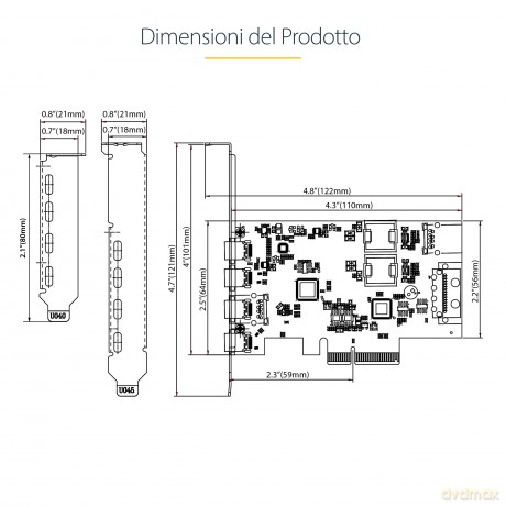 Scheda Pcie Usb A 5 Porte