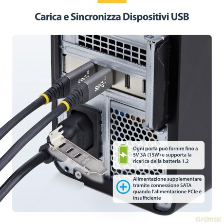 Scheda Pcie Usb-C 4 Porte 10gb