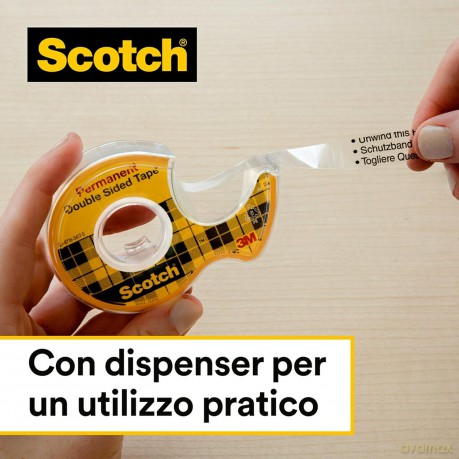 Scotch 768720 Double Sided Adhesive Tape With Dispenser