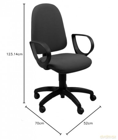 Sedia Oper Jupiter Nera+Bracc Fissi