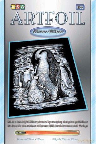 Sequin Art 0609 - Artfoil Silver - Penguins