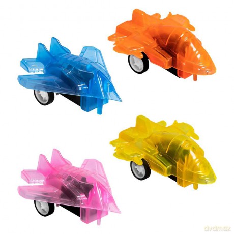 Set 4 Pull Back Jets 5 Neon Colours Ass. (5x5cm)