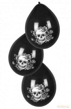 Set 6 Balloons Day Of The Dead (25 Cm)