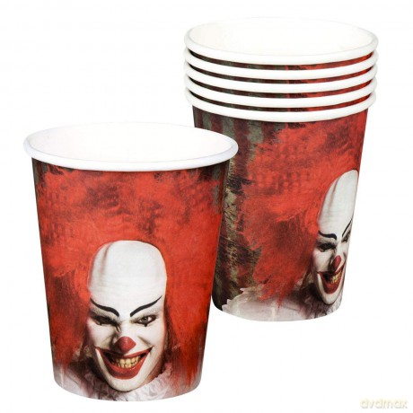 Set 6 Cups Horror Clown (25 Cl) H