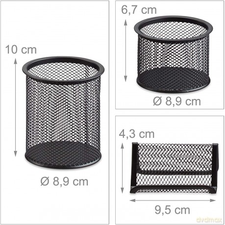 Set Ufficio 6 Pezzi Nero