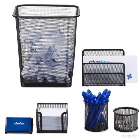 Set Ufficio 6 Pezzi Nero