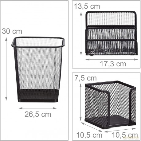 Set Ufficio 6 Pezzi Nero