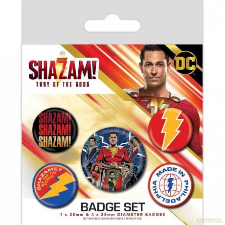 Shazam! Ansteck-Buttons 5er-Pack Fury Of The Gods