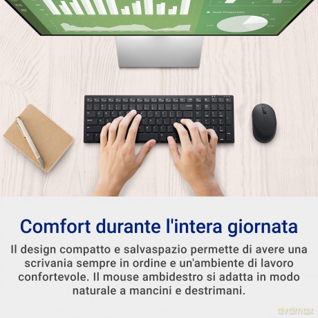 Silent Keyboard+Mouse Km555 Ita