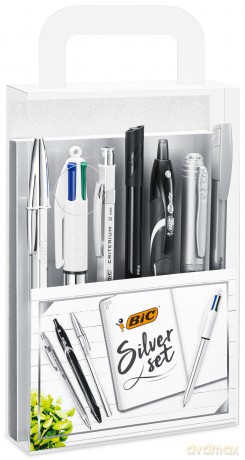 Silver Set Blocco Appunti + Penne