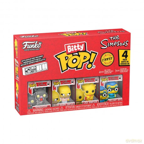 Simpsons - Bitty Pop 4 Pack 2.5cm - Scratchy