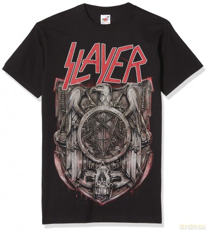 Slayer Men's Tee: Medal 2013/2014 Dates (Ex-Tour with Back Print) (Small)