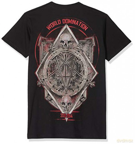 Slayer Men's Tee: Medal 2013/2014 Dates (Ex-Tour with Back Print) (Small)