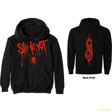 Slipknot Unisex Pullover Hoodie: Splatter (Back Print) (Large)