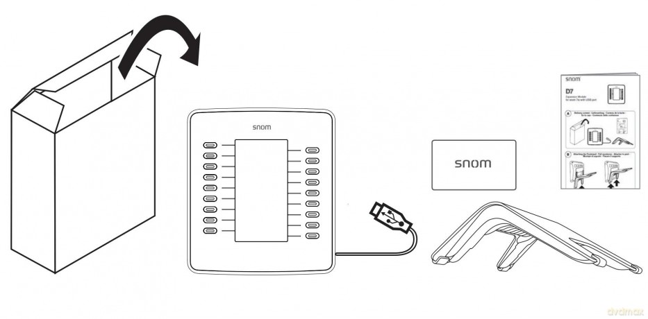 Snom D7 Expansion Module Usb Whi