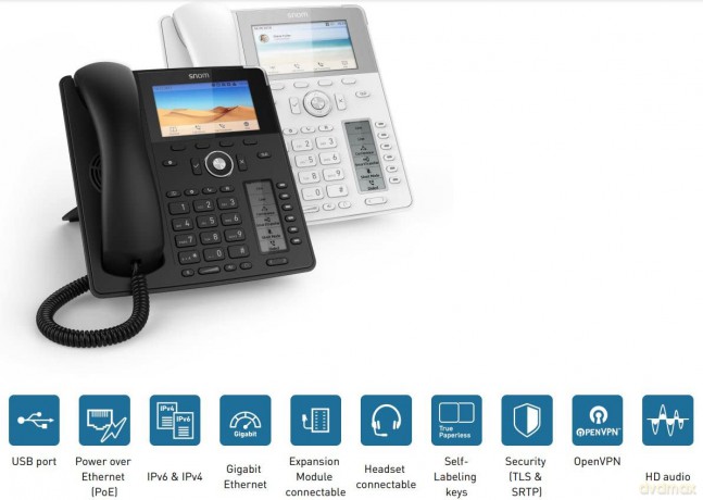 Snom D785n W/O Ps Black Phone No Bt