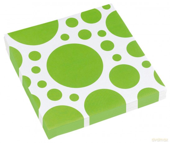 Solid Colour Dots Kiwi - 20 Tovaglioli 33x33cm