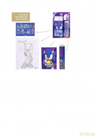 Sonic Prime: Cerdŕ - Set Cancelleria Coloreable