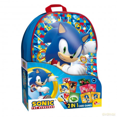 Sonic: Lisciani - 2 In 1 Card Games In A Backpack