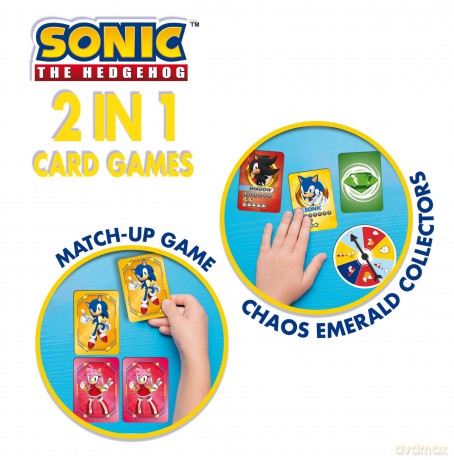 Sonic: Lisciani - 2 In 1 Card Games In A Backpack