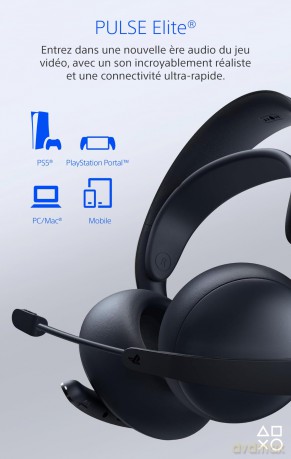 Sony Ps5 Cuffie Pulse Elite Con Microfono Midnight Black