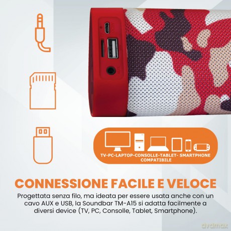 Soundb Bar Wireless Blu Camouflage