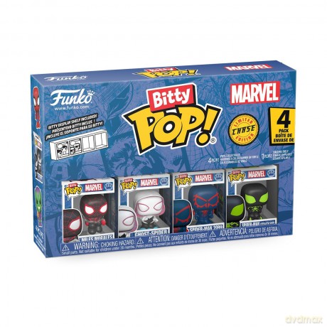 Spider-Man - Bitty Pop 4 Pack 2.5cm - Miles Morale
