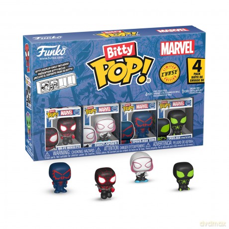 Spider-Man - Bitty Pop 4 Pack 2.5cm - Miles Morale
