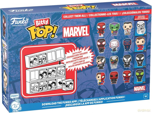 Spider-Man - Bitty Pop 4 Pack 2.5cm - Miles Morale
