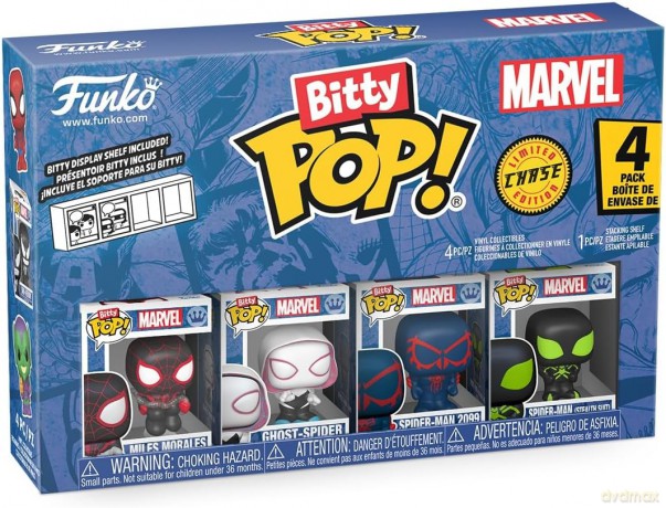 Spider-Man - Bitty Pop 4 Pack 2.5cm - Miles Morale