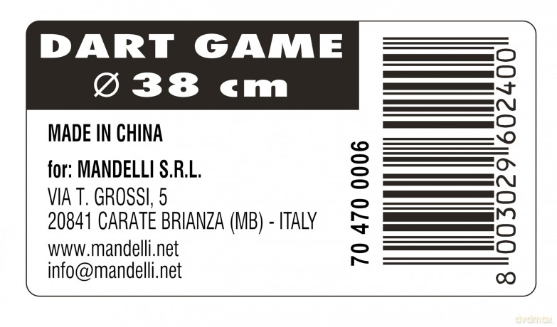 Sport1: Bersaglio Sport Diam. Cm 38, Con 6 Frecc., Bivalva