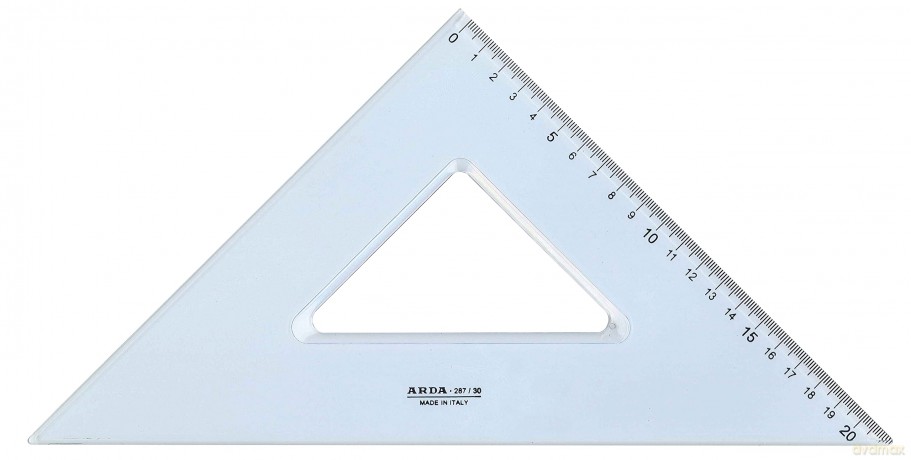 Squadra 45Â° 30cm Linea Uni