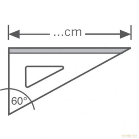 Squadra Alluminio Profil 60Â° Cm 25