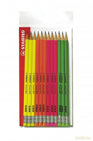 Stabilo It12/110-490712 Fluo Colouring Pencils, Multi-Colour