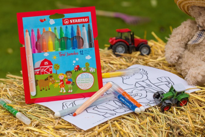 Stabilo Trio Jumbo Felt Tip Colouring Pen - Assorted Colours