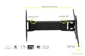 Staffa 2 Snodi Per Monitor 14-27"