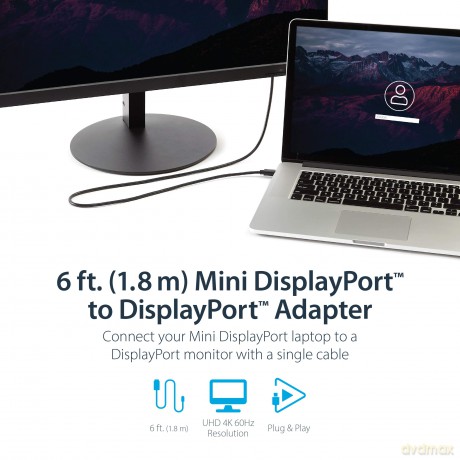 Startech 10 Feet Mini Displayport To Displayport Adapter Cable - M/M