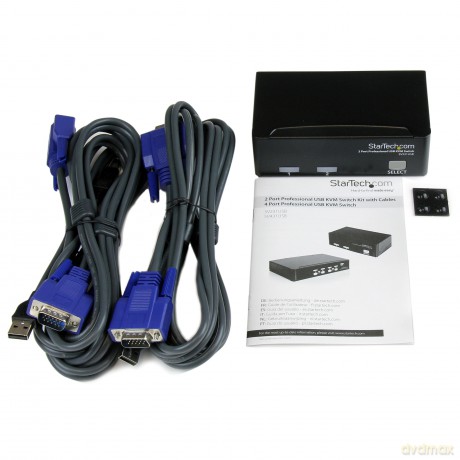 Startech 2 Port Professional Usb Kvm Switch Kit With Cables