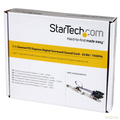 Startech 24-Bit 3.5 Mm Pci Express Spdif Digital Optical/Analog Audio Channel Sound Card