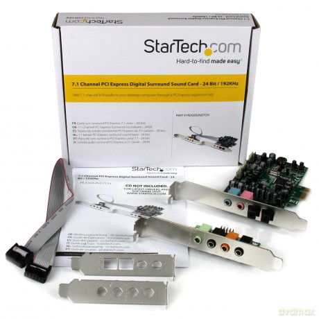 Startech 24-Bit 3.5 Mm Pci Express Spdif Digital Optical/Analog Audio Channel Sound Card