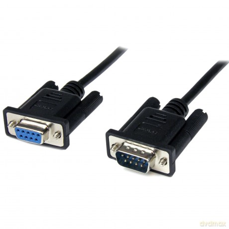 Startech 2m Db9 Rs232 Serial Null Modem Male To Female Cable - Black