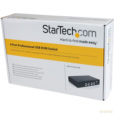 Startech 4 Port Professional Vga Usb Kvm Switch With Hub