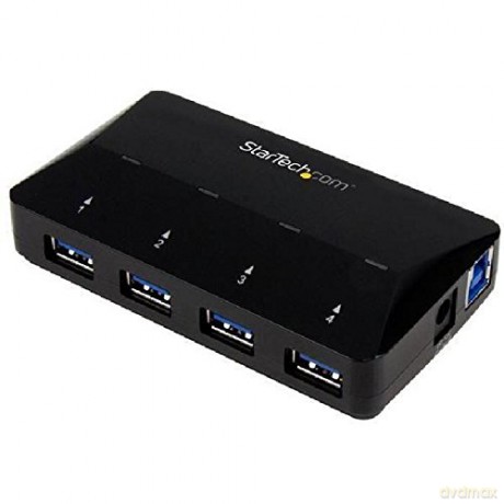 Startech 4-Port Usb 3.0 Hub With Dedicated Charging Port - Black
