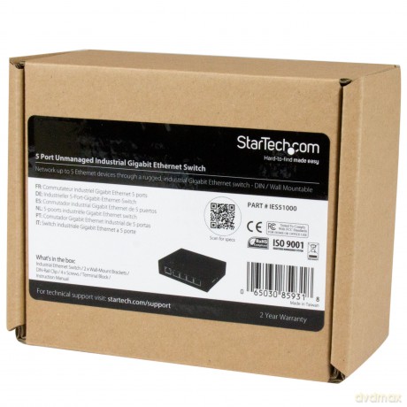 Startech 5 Port Unmanaged Industrial Gigabit Ethernet Switch