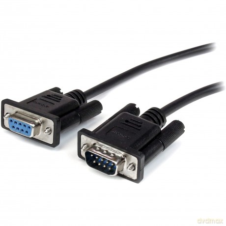 Startech Db9 Rs232 1m Straight Through Male To Female Serial Extension Cable - Black