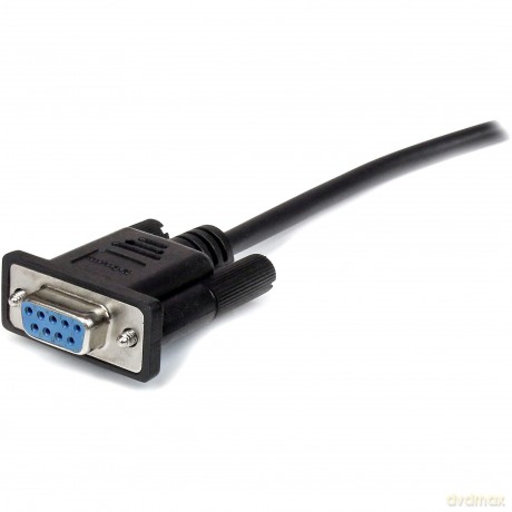 Startech Db9 Rs232 1m Straight Through Male To Female Serial Extension Cable - Black