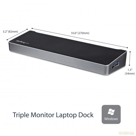 Startech Triple-Video Usb 3.0 Docking Station For Laptops