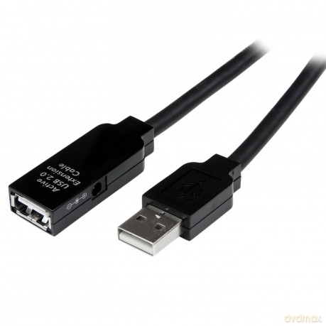 Startech Usb 2.0 Male To Female Active Extension Cable, 15 M - Black